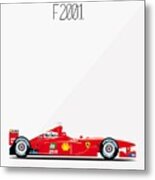 Ferrari F2001 F1 Poster Metal Print