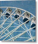 Ferris Wheel Texture Series 2 Blue Metal Print