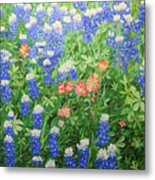 Field Of Blue Metal Print