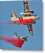 Fighting A Fire From Above Metal Print