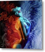 Fire And Ice Metal Print
