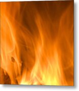 Fire Flames Background Metal Print