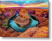 Fire In The Hole - Horseshoe Bend - Page Arizona Metal Print