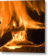 Fire Place Background Metal Print