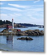 Fisgard Lighthouse Shoreline Metal Print