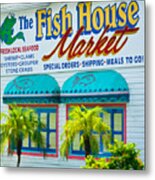 Fish House Market In Bonita Springs Metal Print