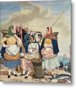 Fish Market By The Sea Metal Print