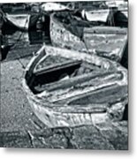 Fishing Boats Vintage And New Metal Print