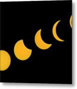 Five Phases Of The Eclipse Metal Print