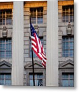 Flag And Column Metal Print