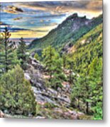 Flag On The Mountain Metal Print