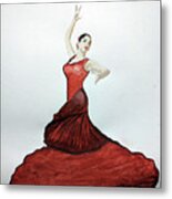 Flamenco Dancer Metal Print