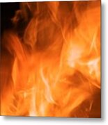 Flaming Hot Metal Print