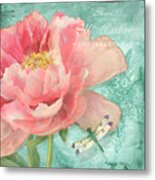 Fleura - Peony Garden Metal Print