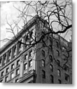 Flood Building - San Francisco - Side View - Black And White Metal Print