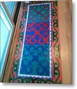 Floor Cloth Arabesque Metal Print