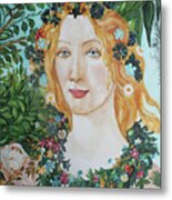 Flora After Botticelli's Primavera Metal Print