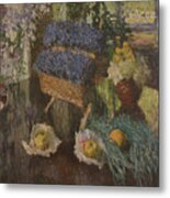Flowers And Fruits Metal Print