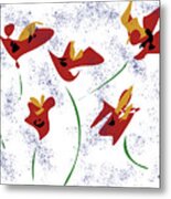 Flowers In The Wind Metal Print