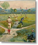 Fly Ball 1887 Metal Print