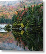 Foggy Foliage Morning Kinsman Notch Metal Print