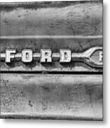 Ford F-100 Black And White Metal Print