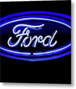 Ford Neon Sign Metal Print