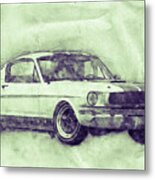 Ford Shelby Mustang Gt350 - 1965 - Sports Car 3 - Automotive Art - Car Posters Metal Print