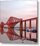 Forth Railway Bridge Sunset Metal Print