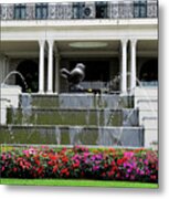 Fountain At Chateau Lafayette Metal Print