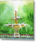 Fountain At Forsyth Park Metal Print