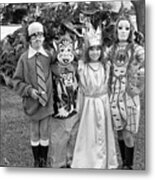 Four Girls In Halloween Costumes, 1971, Part One Metal Print