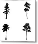 Four Tall Thin Trees Metal Print