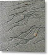 Fractal River In The Sand Metal Print