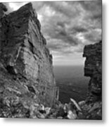 Fractured Rocks At The The Chasms Metal Print