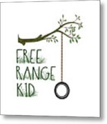 Free Range Kid Metal Print