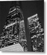 Freedom Tower In Black And White Metal Print