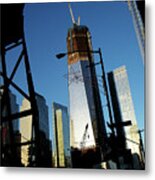 Freedom Tower Under Construction In Nyc Metal Print