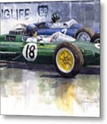 French Gp 1963 Start Lotus Vs Brm Metal Print