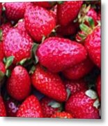 Fresh Strawberries - Just Loved The Metal Print
