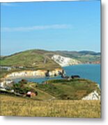 Freshwater Bay From Tennyson Down Metal Print