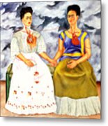 Frida Kahlo The Two Fridas Metal Print