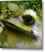 Frog In The Pond Metal Print