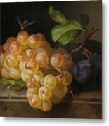Fruit Still Life With Bee Metal Print
