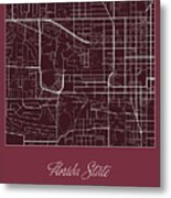 Fsu Street Map - Florida State University Tallahassee Map Metal Print