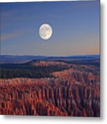 Full Moon Over Bryce Canyon Metal Print