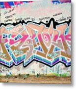 Funk, First United Nation Kings, Graffiti Art By King 157, North 11th Street, San Jose, California Metal Print