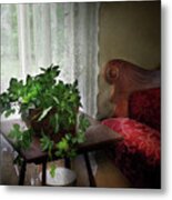 Furniture - Plant - Ivy In A Window Metal Print
