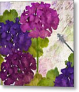 Gaia Ii Geraniums Metal Print