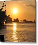 Galveston Harbor Metal Print